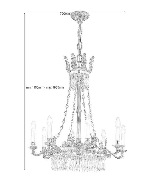 Eternity Cheltenham  8 Lights Crystal  Chandelier