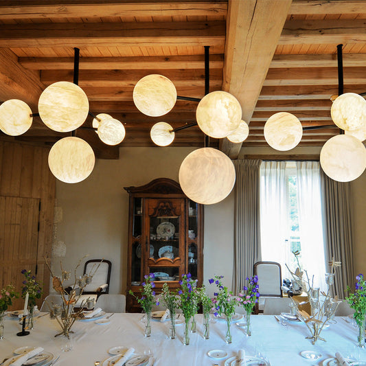 Alabaster Zemira Modern Artistic Sphere Chandelier Light