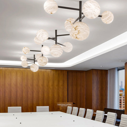 Alabaster Zemira Modern Artistic Sphere Chandelier Light