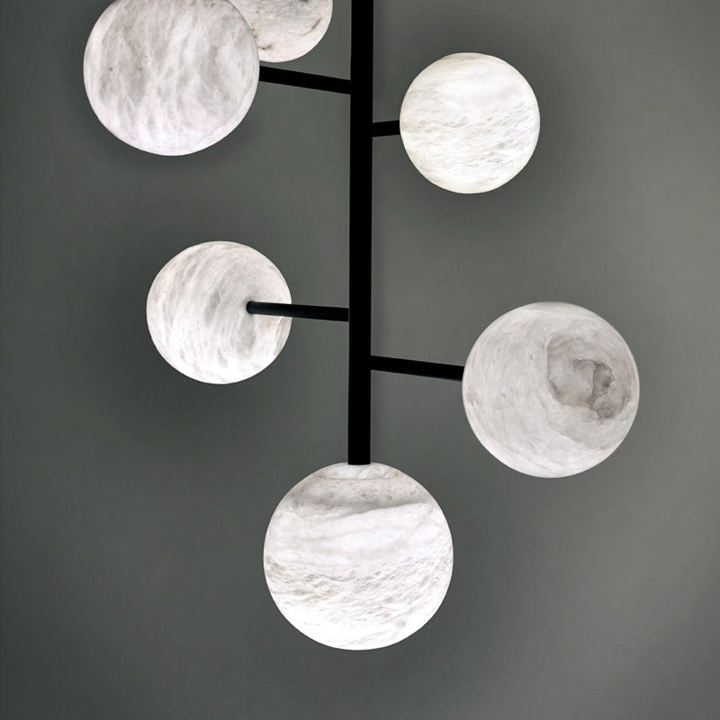 Alabaster Zemira Modern Artistic Sphere Chandelier Light