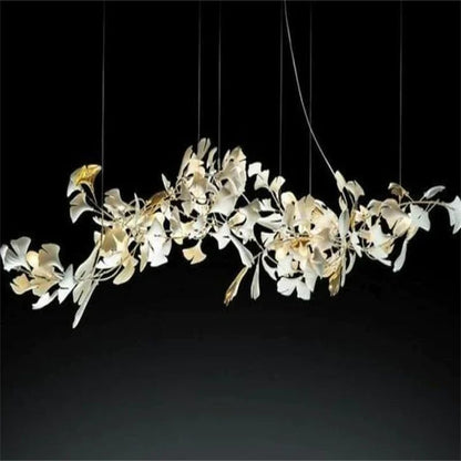 Ceramic Ginkgo Leaves Chandelier