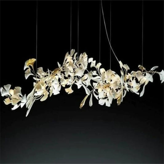 Ceramic Ginkgo Leaves Chandelier