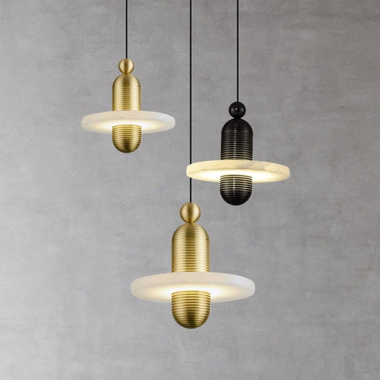 Alabaster Zein  UFO Pendant Light