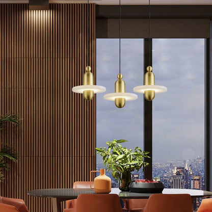 Alabaster Zein  UFO Pendant Light