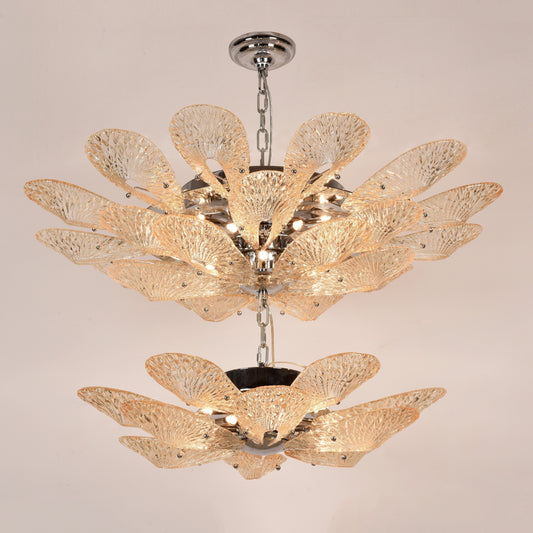 Xenia 2-Tier  Glass Flower Chandelier