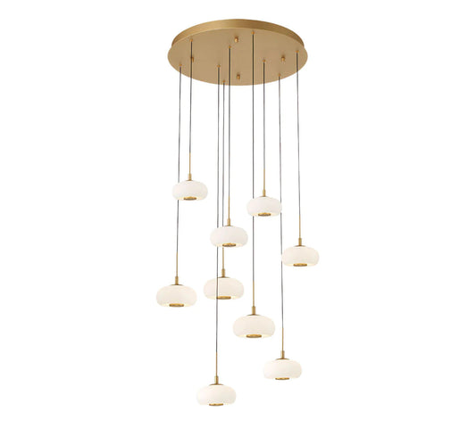 Lanchey Round 9 Lights  LED Chandelier