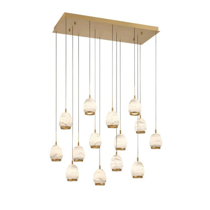 Limy Linear LED Alabaster Chandelier