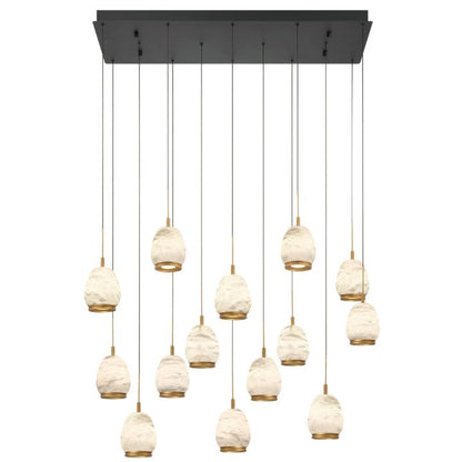 Limy Linear LED Alabaster Chandelier