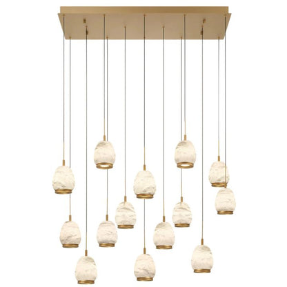 Limy Linear LED Alabaster Chandelier