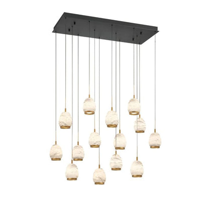 Limy Linear LED Alabaster Chandelier