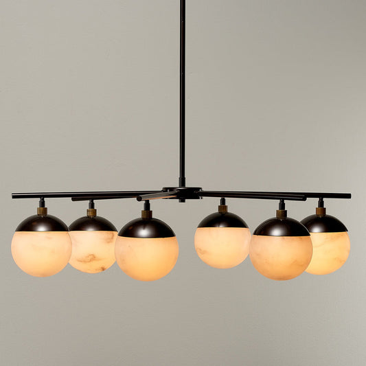 Alabaster Zemira 6 Lights Ball Chandelier Light