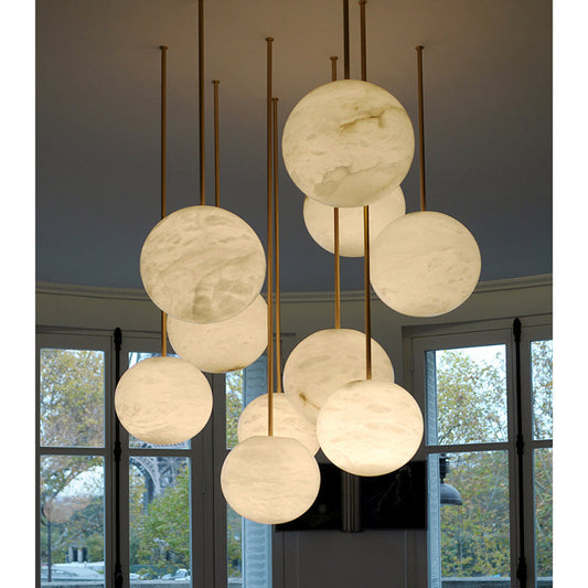 Alabaster Zilia Sphere Group  Pendant Chandelier
