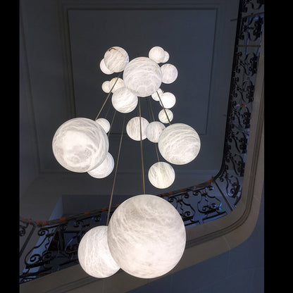 Alabaster Zilia Sphere Group  Pendant Chandelier