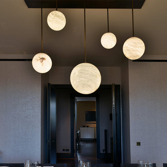 Alabaster Zilia Sphere Group  Pendant Chandelier