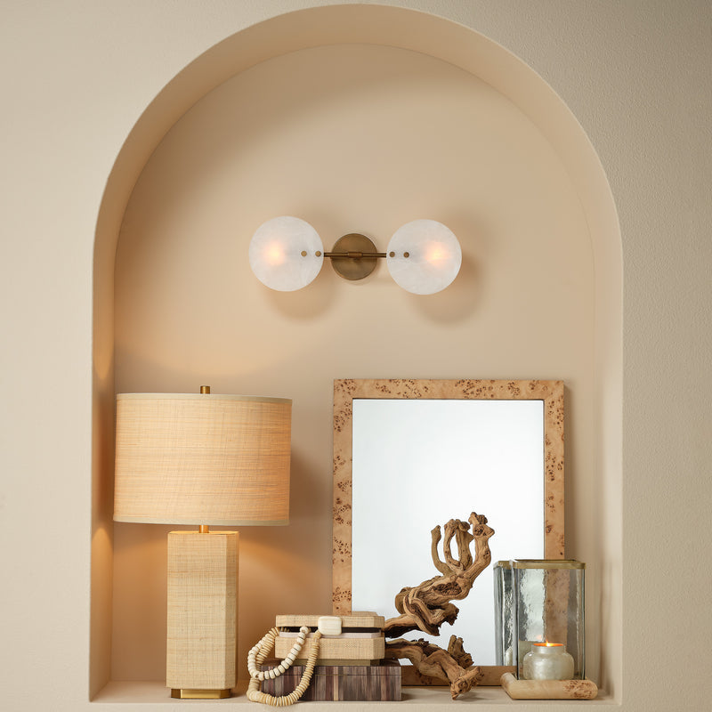 Alabaster Zelotes  UP Down Wall Sconce