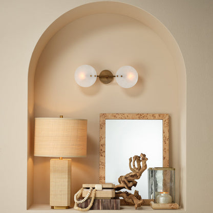 Alabaster Zelotes  UP Down Wall Sconce