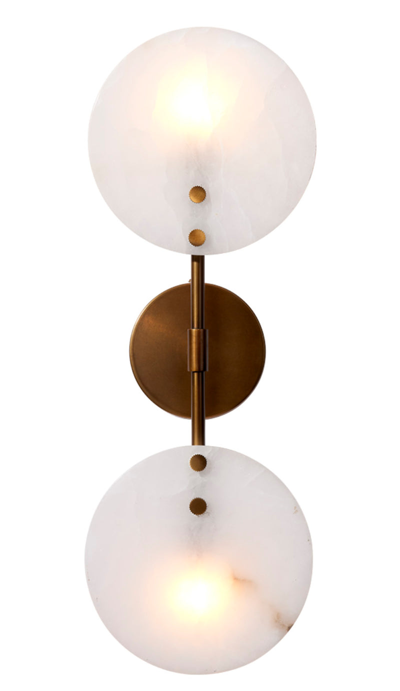 Alabaster Zelotes  UP Down Wall Sconce