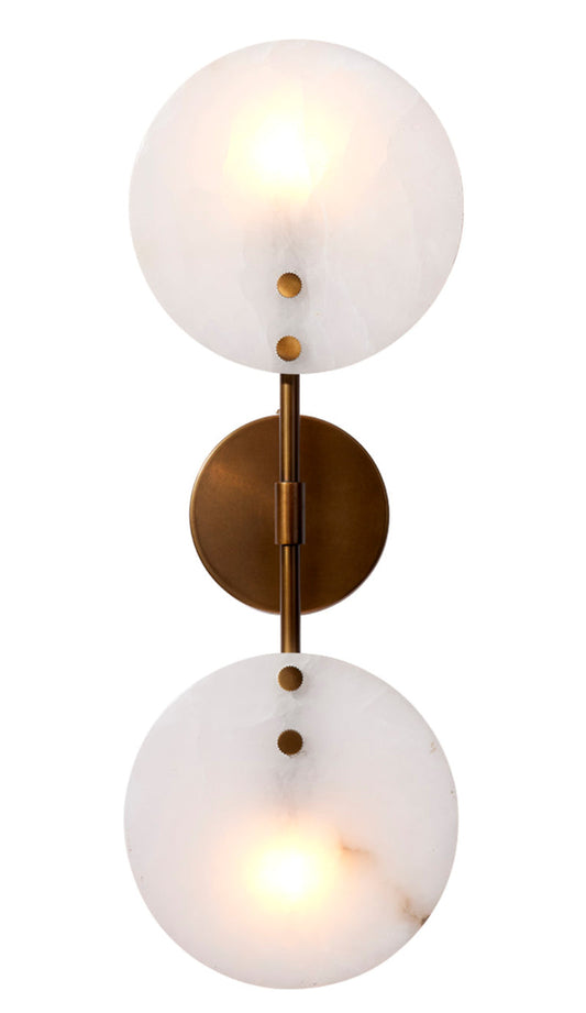 Alabaster Zelotes  UP Down Wall Sconce