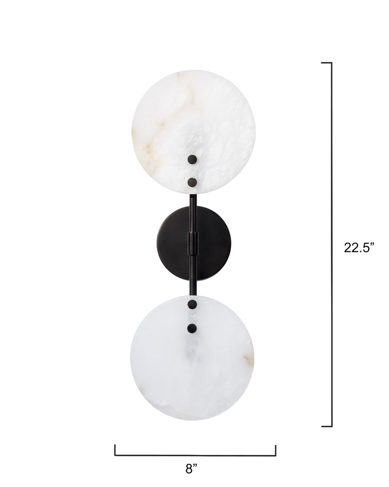Alabaster Zelotes  UP Down Wall Sconce