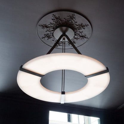 Alabaster Zimir  Round  Ring Ceiling Chandelier