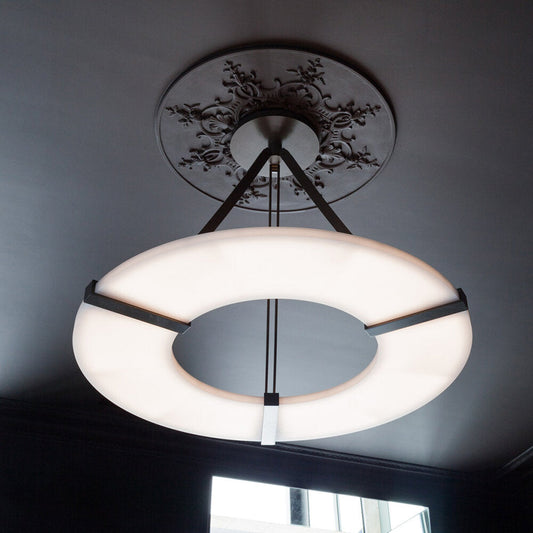 Alabaster Zimir  Round  Ring Ceiling Chandelier