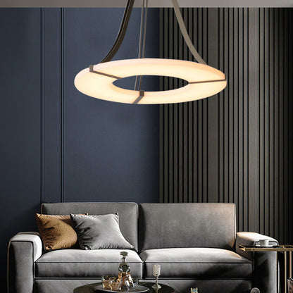 Alabaster Zimir  Round  Ring Ceiling Chandelier