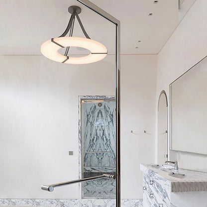 Alabaster Zimir  Round  Ring Ceiling Chandelier