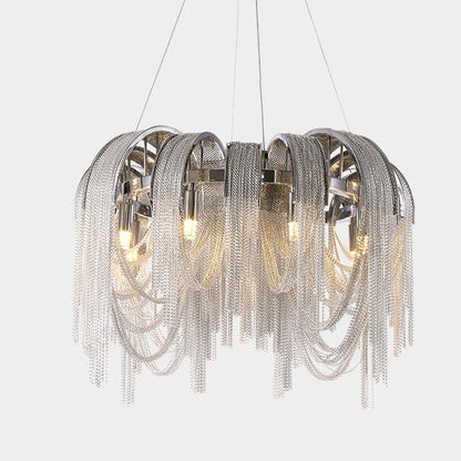 Viola Luxury Aluminum Chain Tassel Chandelier