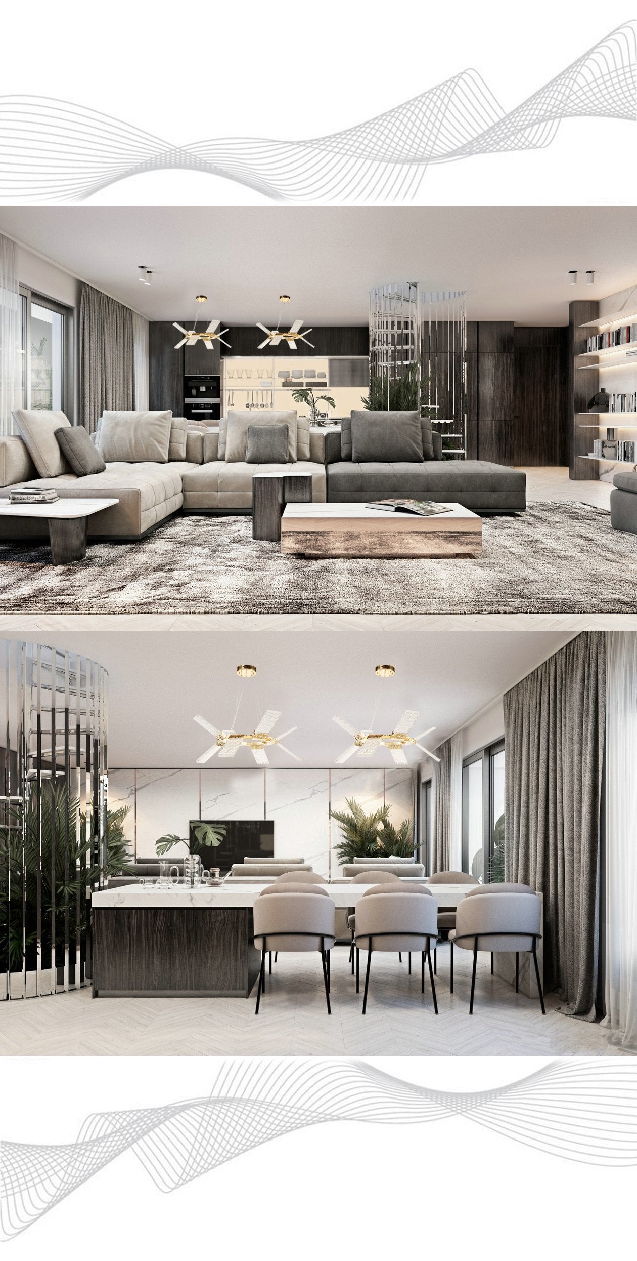 Alixy  Round  Wing  LED Crystal Chandelier