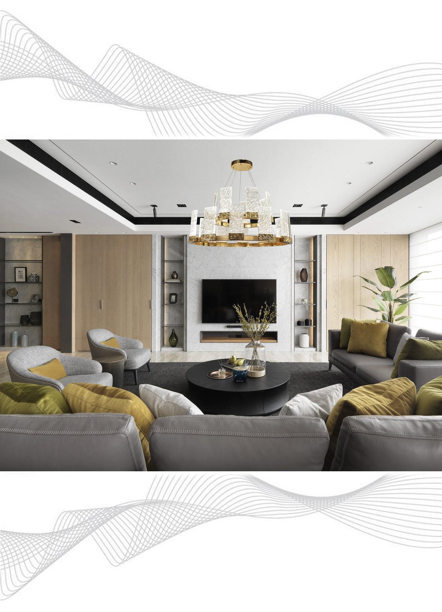 Alixy  LED Round  Crystal Chandelier