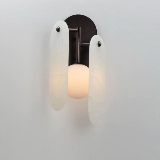 Alabaster Zanna Ball  Wall Sconce