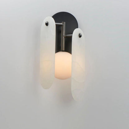 Alabaster Zanna Ball  Wall Sconce