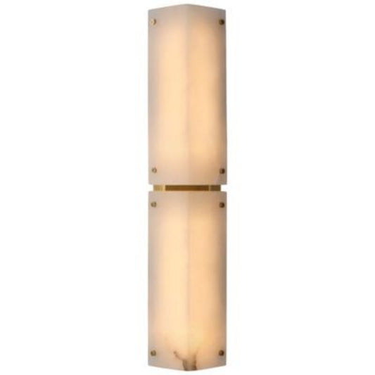 Alabaster Zenia Shield Long Wall Sconce