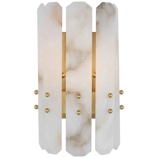 Alabaster Zanna Shield  Wall Sconce