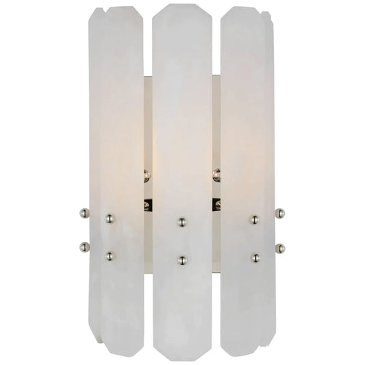 Alabaster Zanna Shield  Wall Sconce