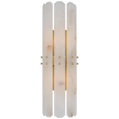 Alabaster Zanna Shield  Long Wall Sconce