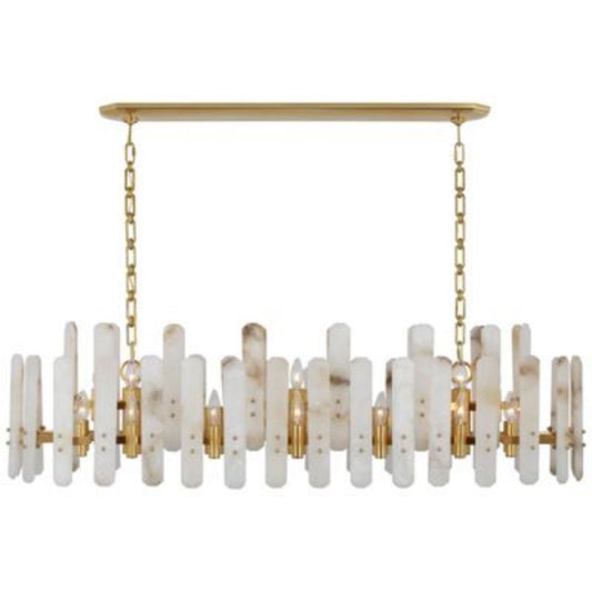 Alabaster Zanna Shield Large Linear Chandelier