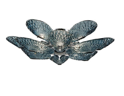 Aaron Flushmount  Glass Flower Chandelier