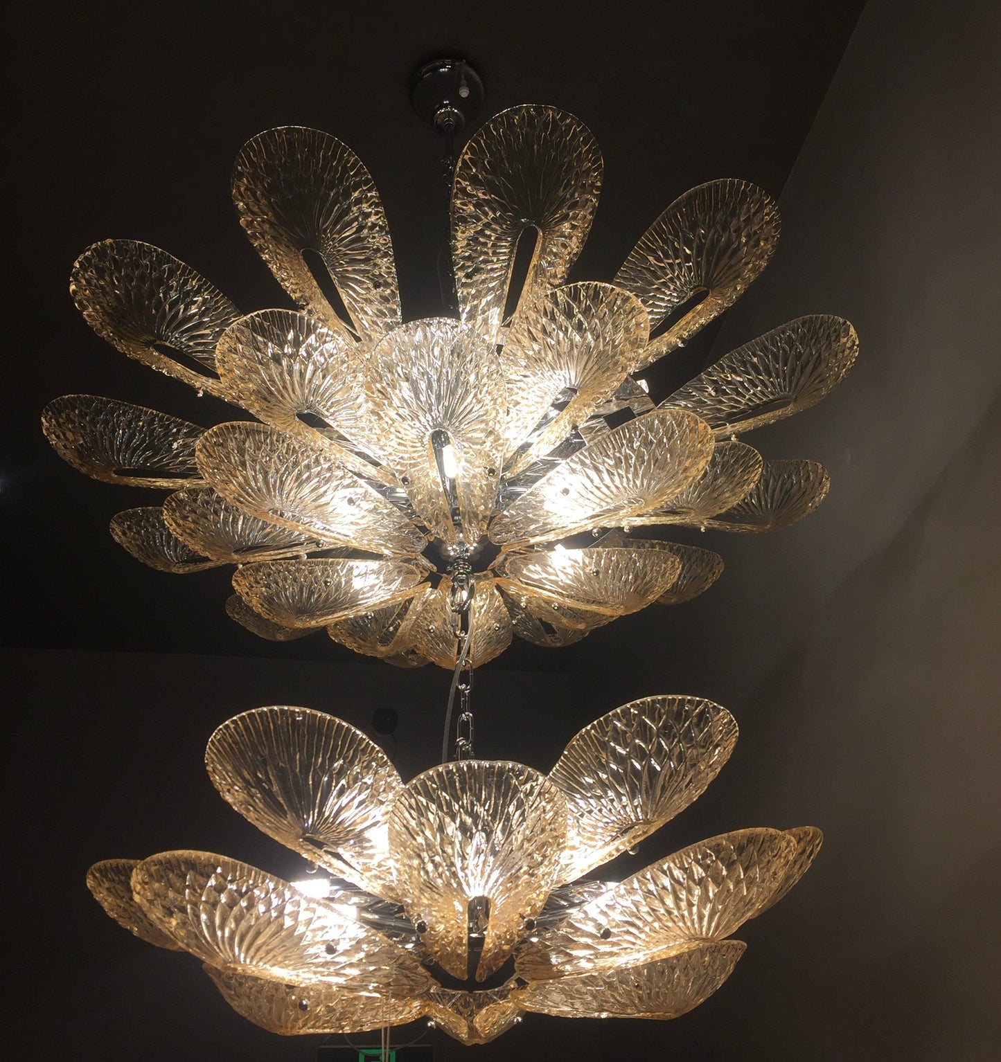 Xenia 2-Tier  Glass Flower Chandelier