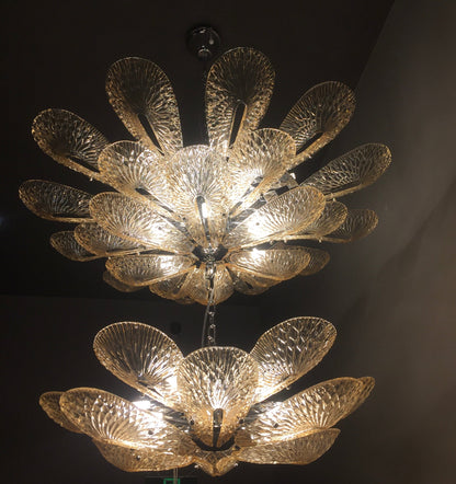 Xenia 2-Tier  Glass Flower Chandelier