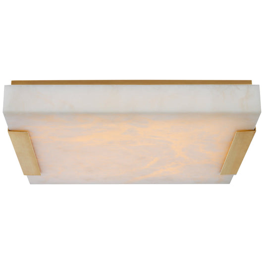 Alabaster Zimri  Square Flush Mount Wall Sconce Lamp 3"H