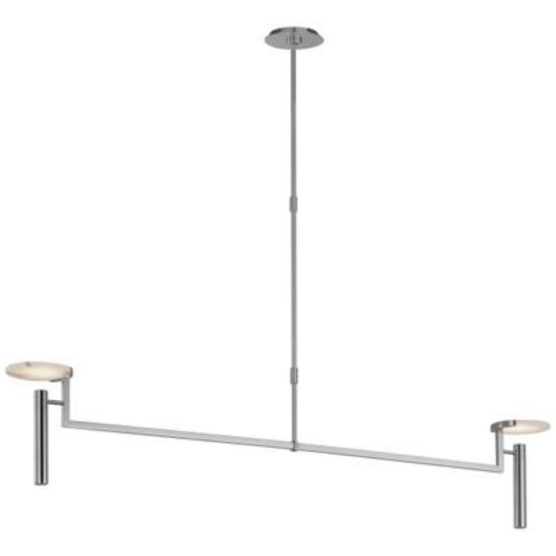Alabaster Zemira Fancy Single Long Pole Chandelier 60"W