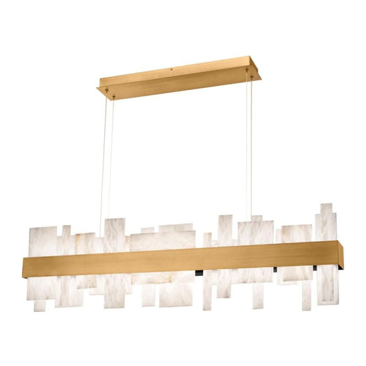 Alabaster Zachary  LED Linear Chandelier 46"