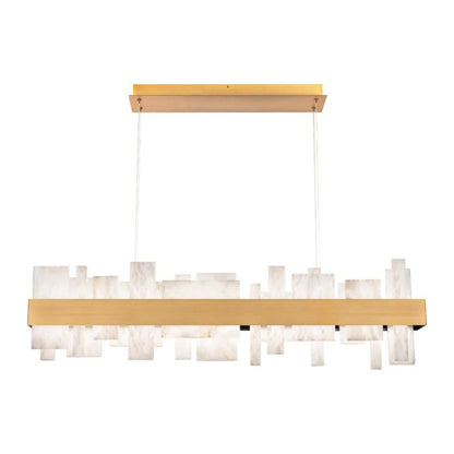 Alabaster Zachary  LED Linear Chandelier 46"