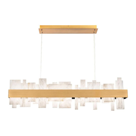 Alabaster Zachary  LED Linear Chandelier 46"
