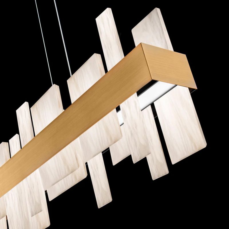 Alabaster Zachary  LED Linear Chandelier 46"