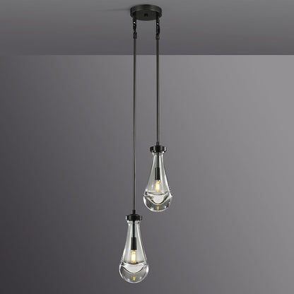 Raindrop round chandelier 5"(rod)