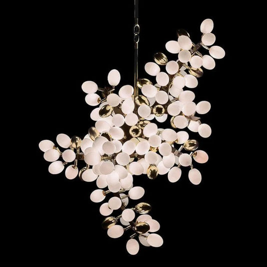 Pretty Grape Hanging Branch Chandelier Over kitchen Island