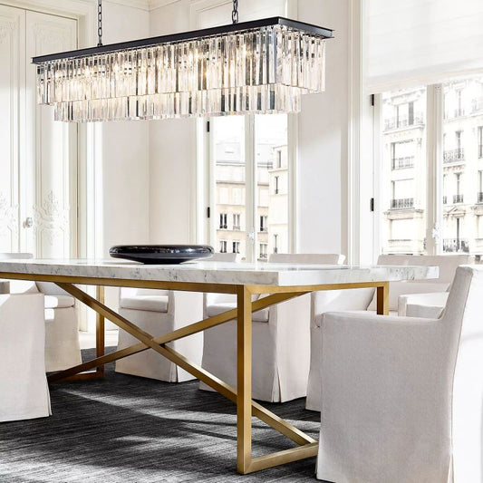 1920s Odem Rectangular Chandelier 72"