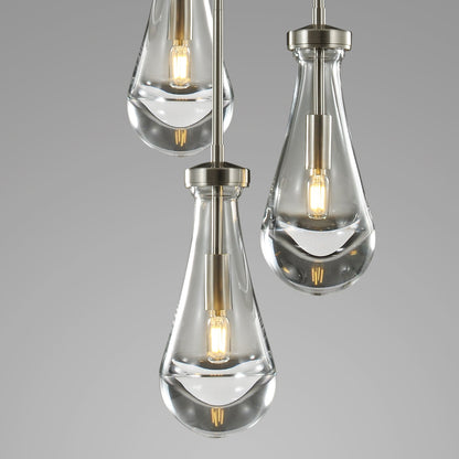 Raindrop round chandelier 14"(rod)